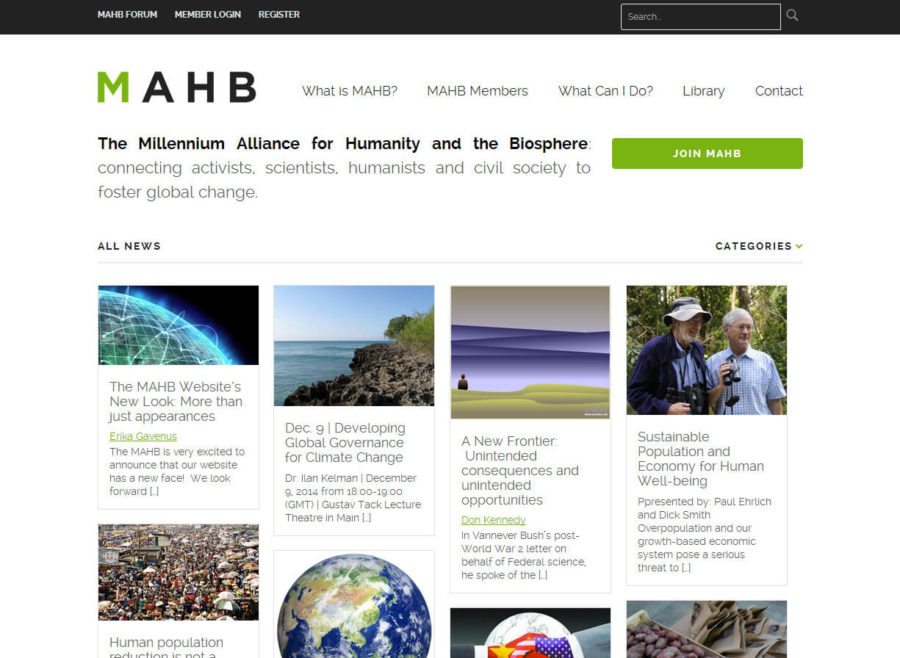 Screenshot of Stanford MAHB website on desktop