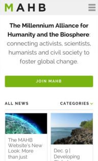 Screenshot of Stanford MAHB website on mobile
