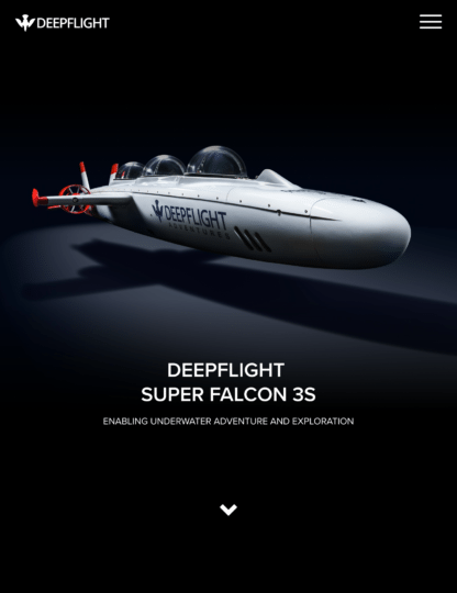 Screenshot of DeepFlight website on tablet