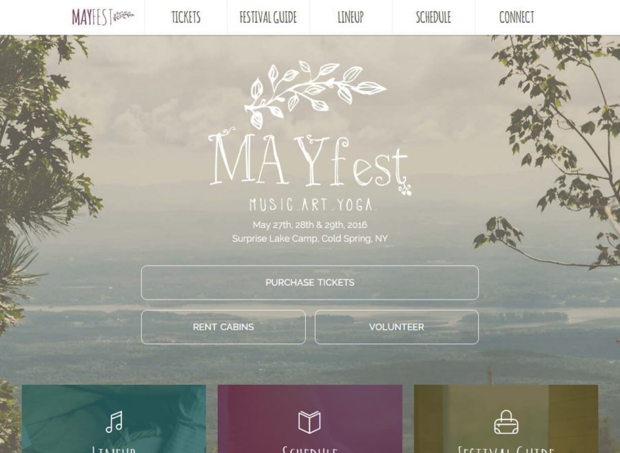 Screenshot of MAYfest NY Festival website on desktop
