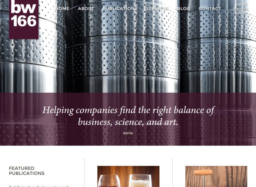 Screenshot of BW166 website on desktop