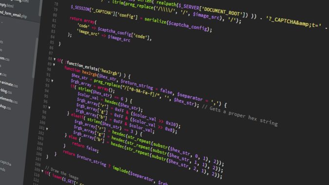 Wall of code on a computer screen
